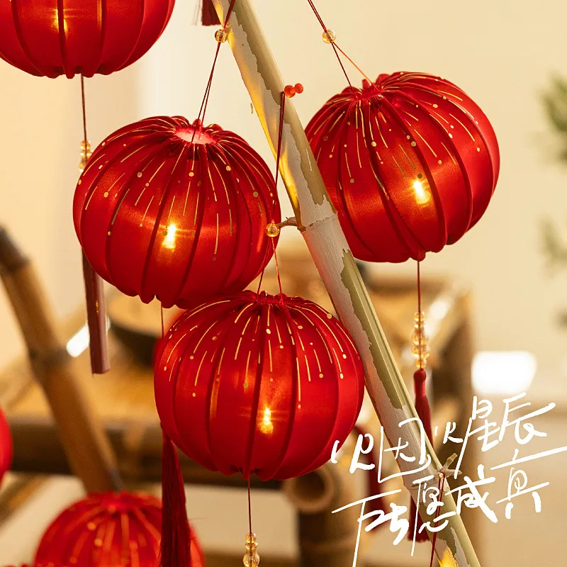 新年红灯笼装饰挂件商场场景氛围布置中式中秋手工小灯笼挂饰