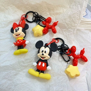 卡通米奇米妮钥匙扣挂件 软胶情侣包包挂饰 节日活动小礼品