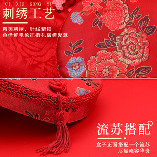 结婚女方陪嫁多功能便携式 针线盒套装 针线包中国风家用针线包