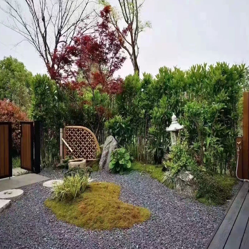 深灰色水洗石景观黑色砾石日式庭院铺路造景青石子露营装饰碎石子