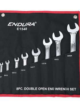 力易得（ENDURA)（5.5×7-22×24mm）8件双开口扳手 E1540耐用