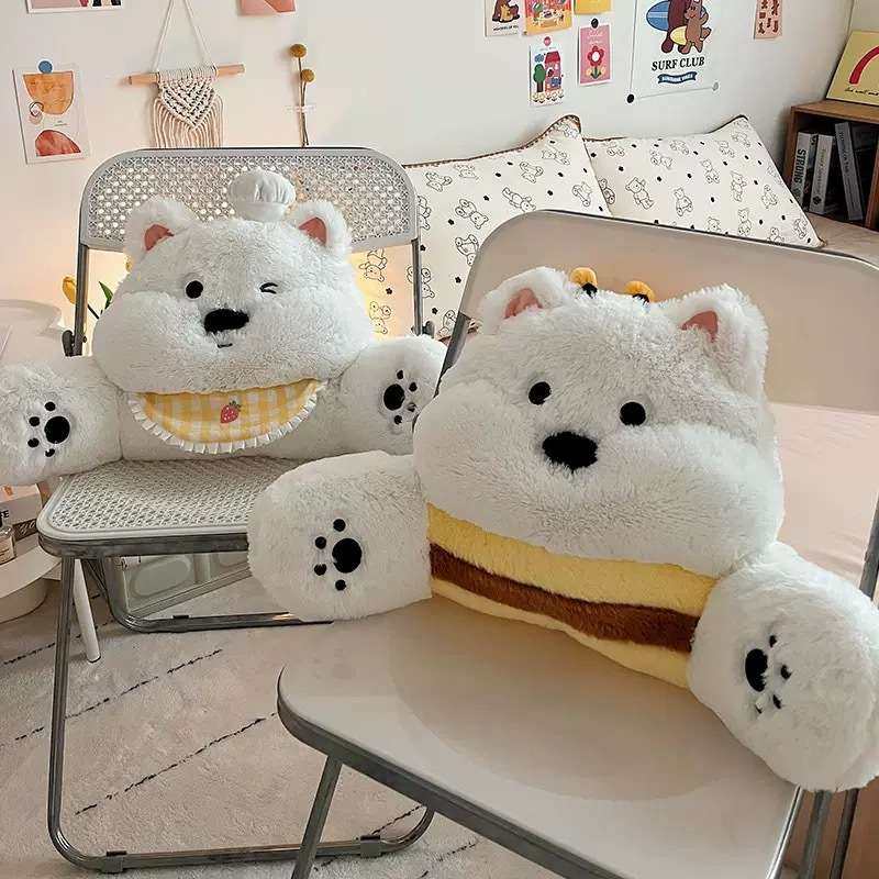 可爱西高地腰靠床头靠背护腰枕头办公室久坐座椅靠垫汽车好物靠背,3C数码配件,其它配件,淘宝优惠券,粉丝福利购,淘宝优惠卷