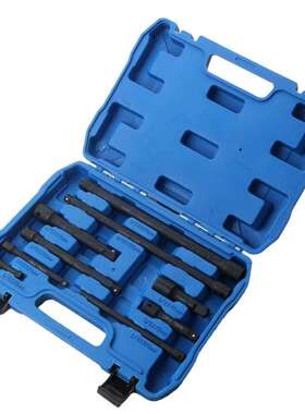 气动套筒接杆黑色3/8中飞10mm1/2大飞12.5 风炮连接杆组合9件套装