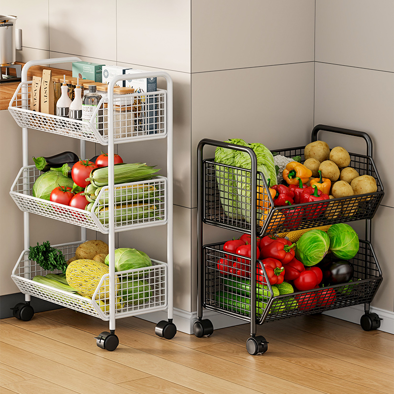 菜篮子置物架铁艺烤漆多层收纳