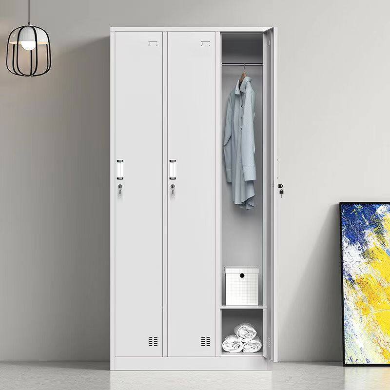 钢制三门更衣柜加厚铁皮储物柜3门换衣挂衣柜员工宿舍存放柜,电子元器件市场,电线扎带/束线带,淘宝优惠券,粉丝福利购,淘宝优惠卷