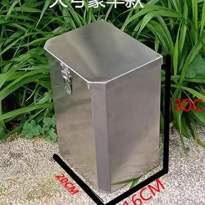 摩托车保险杠多用箱不锈钢工具箱置储物盒水杯架电动快递车侧边箱