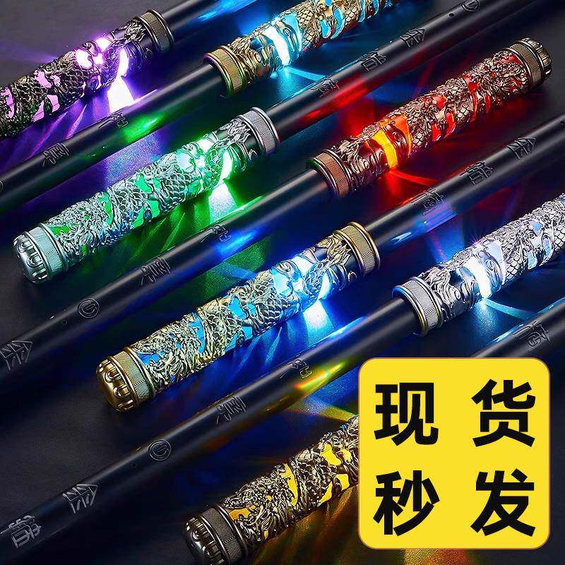 孙悟空如意金箍棒可声控自动伸缩激光宝剑儿童玩具男孩魔法萤光棒