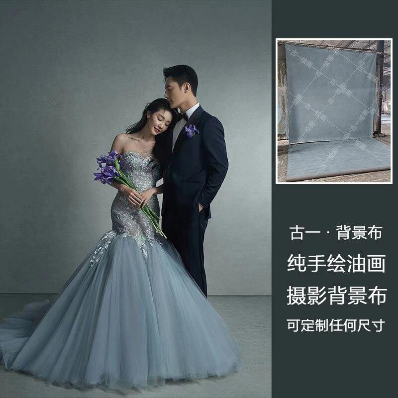 照相馆油画背景布摄影复古婚纱照梦幻纯手绘拍照背景拍摄油画背景布