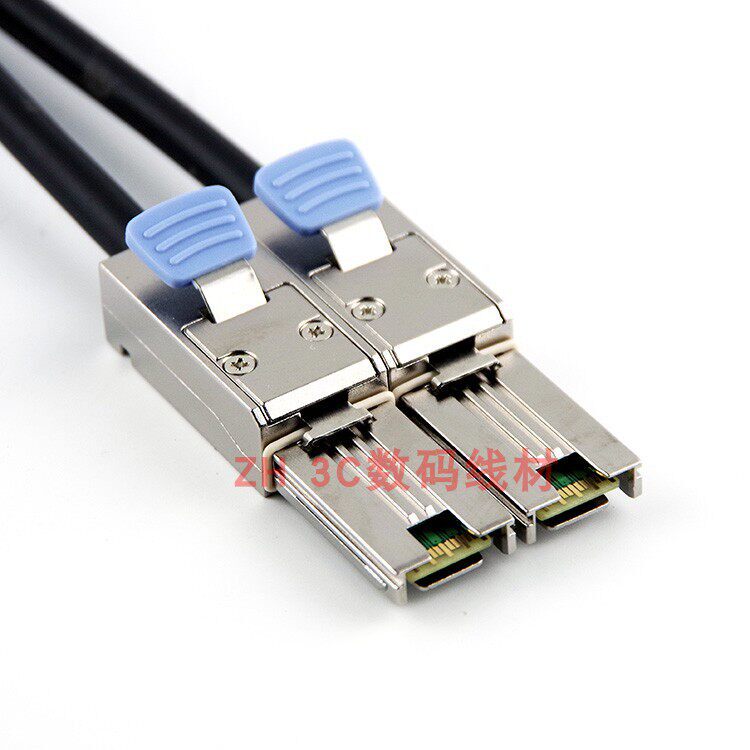 MINI SAS线SFF8088转迷你SAS 26P SFF8088阵列卡硬碟柜连接线1米