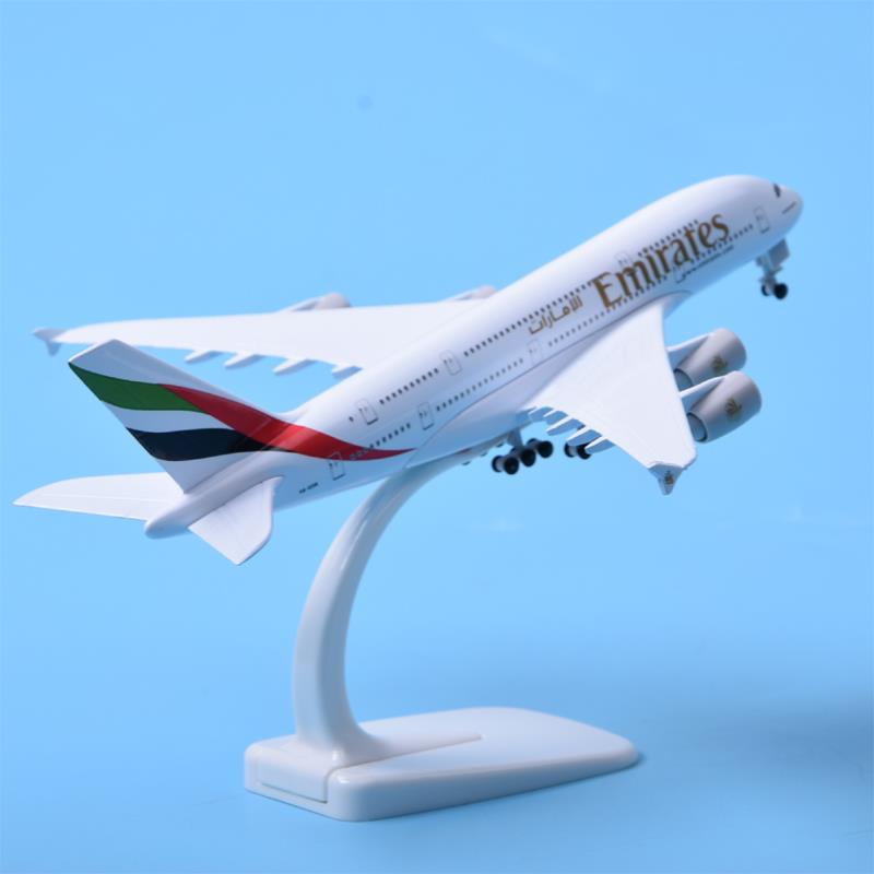 18cm拼装阿联酋航空A380合金客机飞机模型金属航模空客男生礼物
