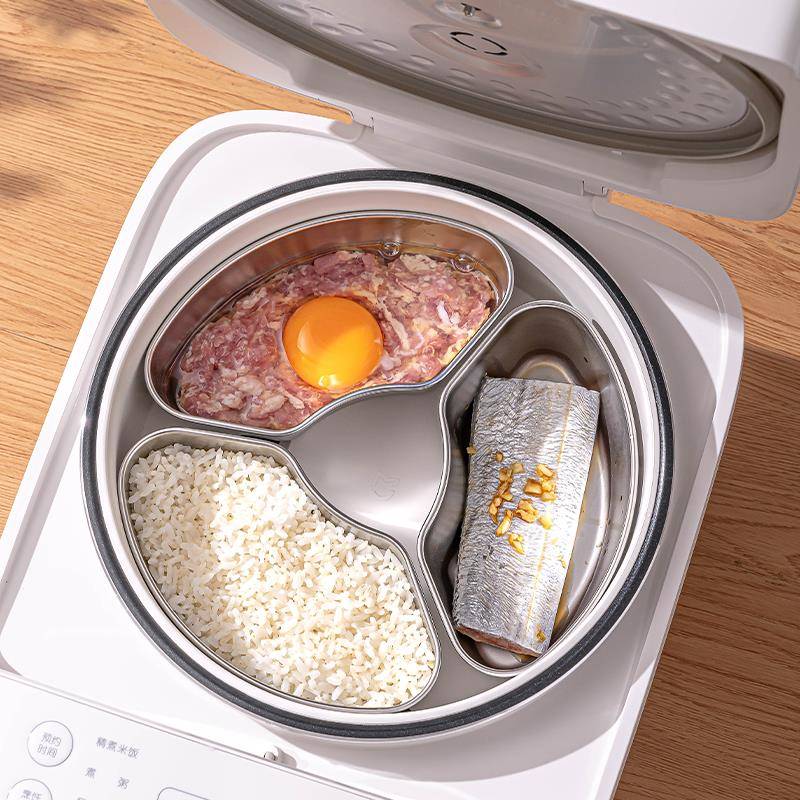 扇形蒸盒304不锈钢电饭煲蒸碗蒸饭神器蒸米饭蒸锅专用碗扇形蒸盘