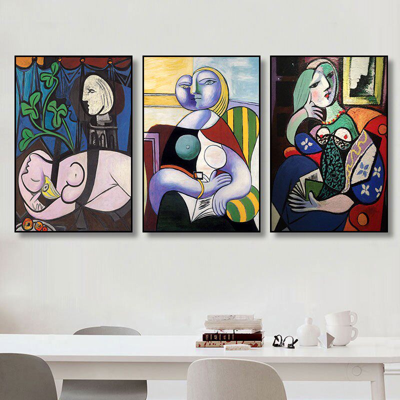 毕卡索抽象装饰画世界名画酒店艺术壁画咖啡厅客厅背景卧室挂画