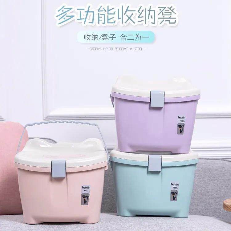 幼儿园多功能儿童手提收纳桶洗澡可坐水桶带盖子收纳凳玩具收纳箱