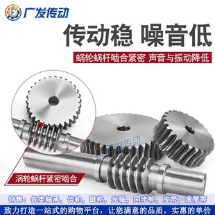 蜗轮蜗杆1.5模2模2.5模3模4模M涡轮45号钢减速机导轨传动齿轮配件