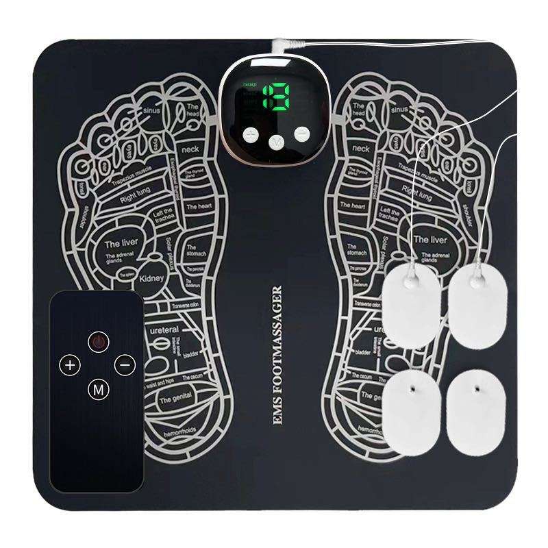 EMS foot massager pad ems massage mat  With keypress LCD