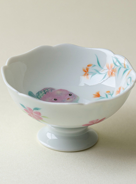 雅同集 景德镇原创手工粉彩手绘紫色金鱼花口主人杯高端茶具茶杯