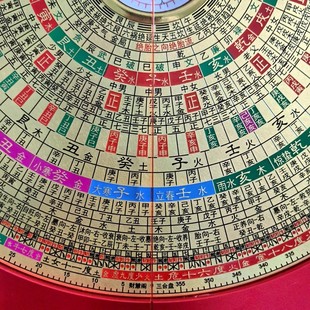 财慧阁 8寸48吉格立向三合罗盘 电木盘铜面高精度专业盘