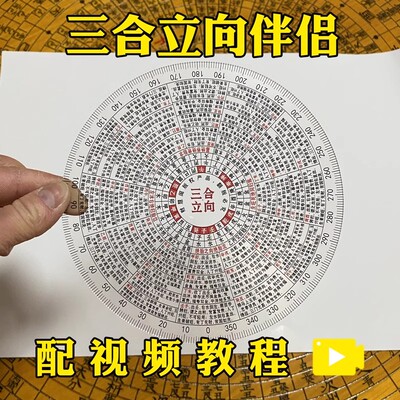 财慧阁 三合四大局十二长生罗盘伴侣 三合立向伴侣 实用摆件15CM