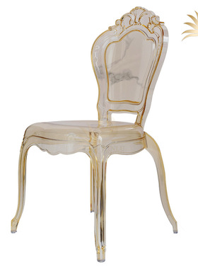 现代Chiavari餐椅户外婚礼宴会酒店活动耐用透明PC树脂花园客厅派