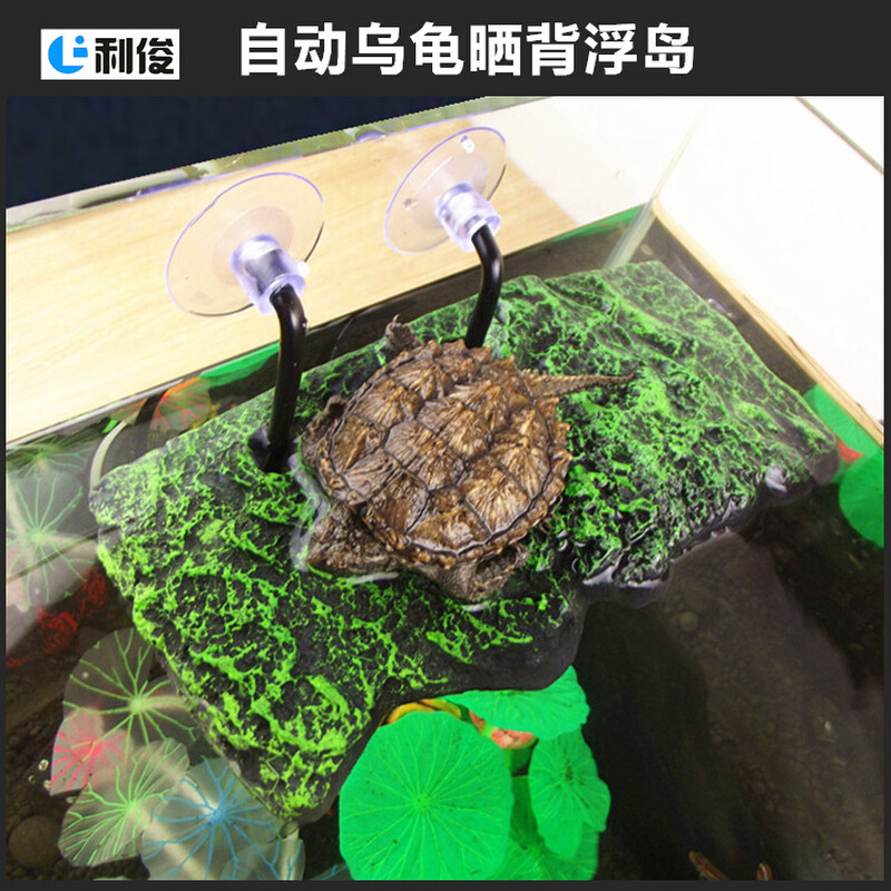 爬宠宠物乌龟晒背台假山晒台鱼缸造景躲避屋龟台浮岛升降浮台爬台
