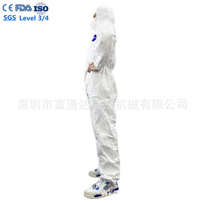 ISO11737一次性Tyvek 400白色防护服60g用于检查室防飞沫ISO16603