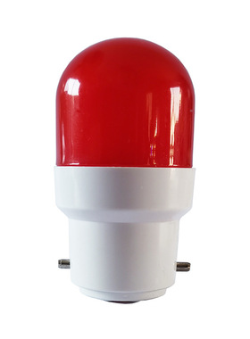 T26球泡灯LED黄光黄色灯泡全塑B22E27螺口AC220V装饰2W灯泡红蓝绿