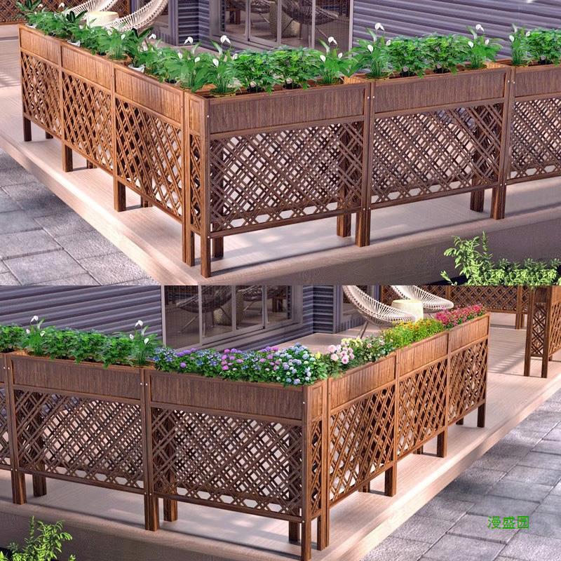 围栏餐饮防腐木栅栏围栏户外花架篱笆装饰隔断室内围栏庭院花园大