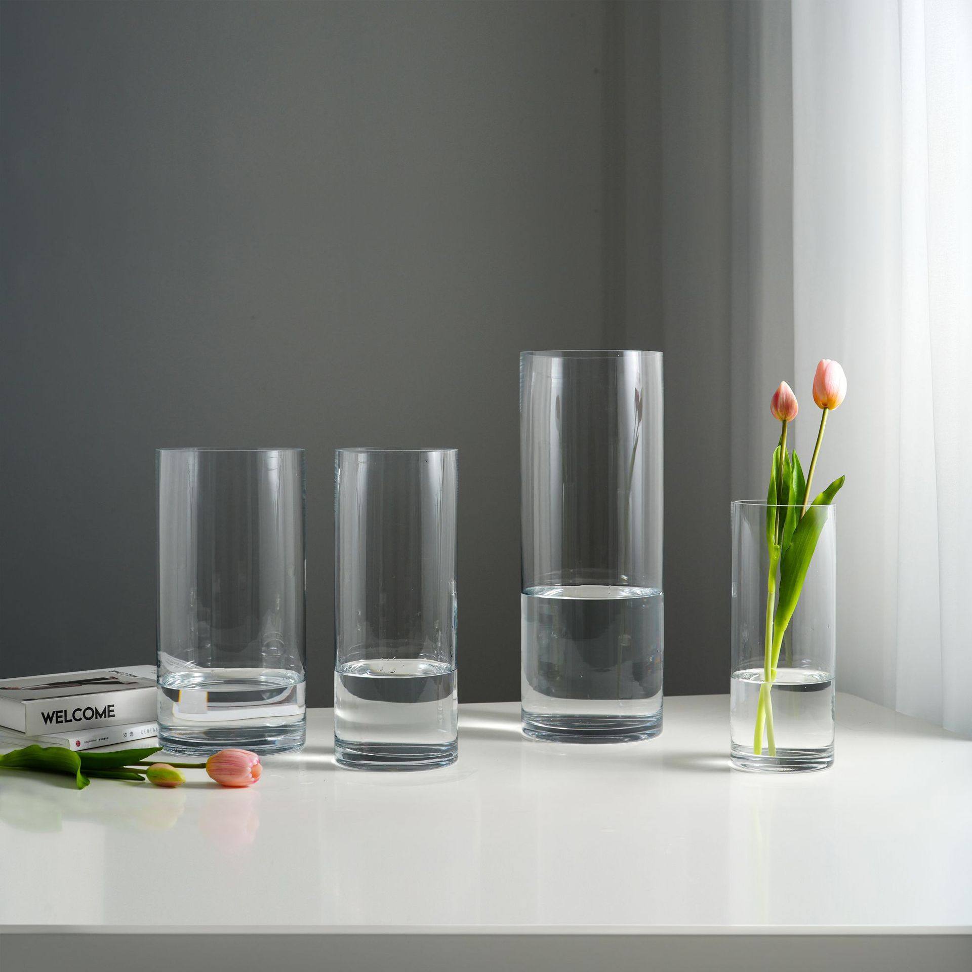 简约特大号透明直筒玻璃花瓶批发落地生态瓶鱼缸插花花瓶水培摆件,模玩/动漫/周边/娃圈三坑/桌游,文化/体育周边,淘宝优惠券,粉丝福利购,淘宝优惠卷