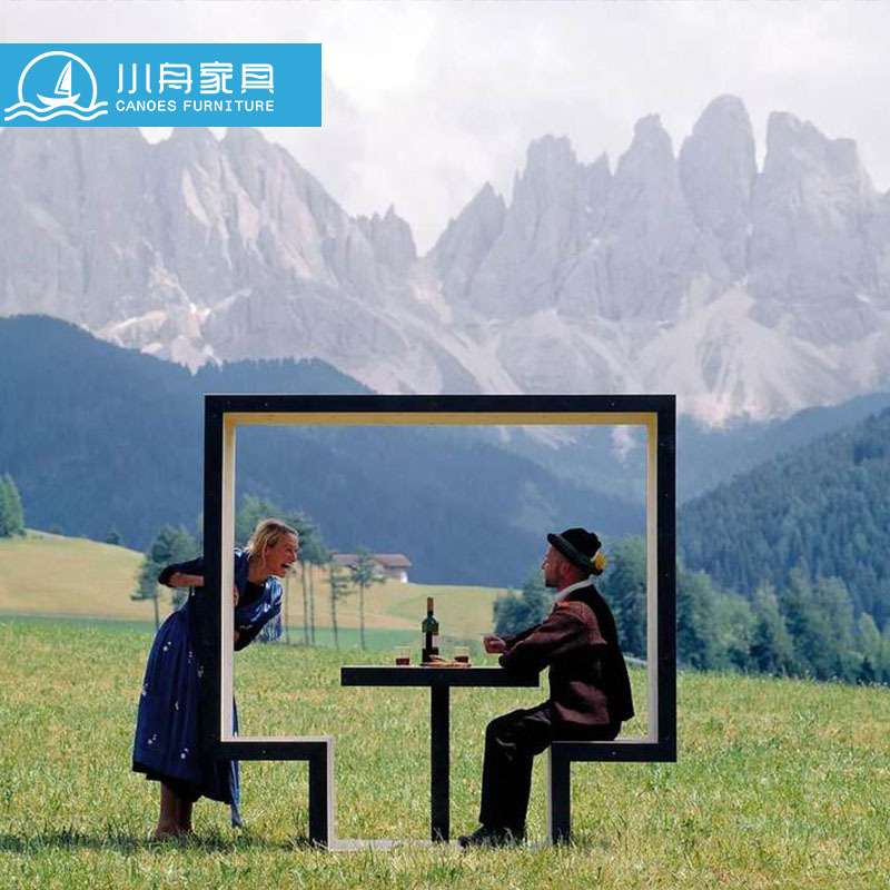 户外景区网红打卡座椅相框摆件营地花海布置装饰道具场景装置景观