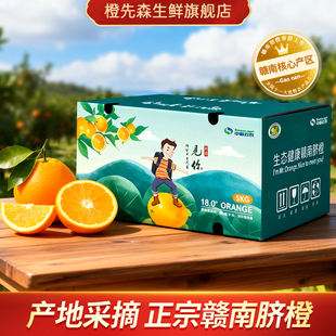 橙先森赣南脐橙江西赣州橙子产地直发新鲜水果榨橙汁整箱