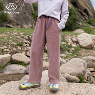 半度闲女童裤子开学季2025新款儿童户外纯棉长裤春秋装女孩直筒裤