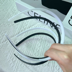 0.7cm塑料带齿发箍带齿洗脸防滑压发有齿头箍低胚diy发饰配件饰品