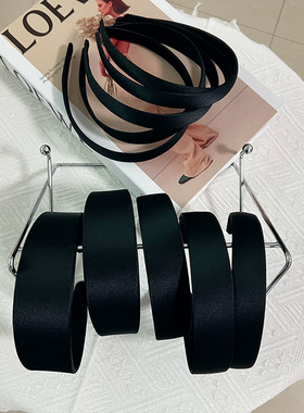 diy发箍配件黑色全包布头箍1.5/2/2.5/3/4cm包布头箍发饰配件饰品