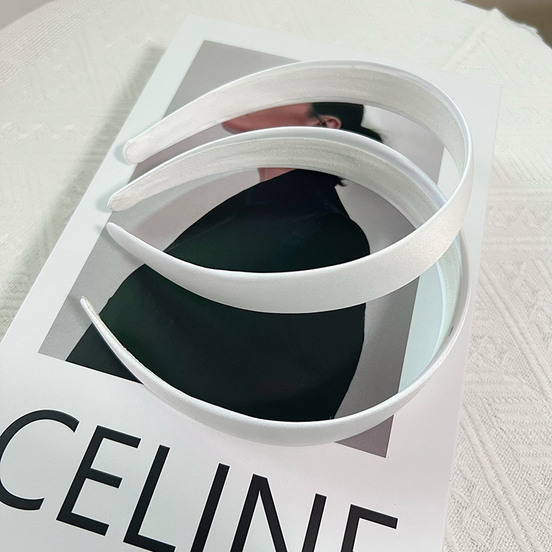 发箍底胚2.5/3cm白色包布头箍diy宽边全包布手工发箍配件头饰品