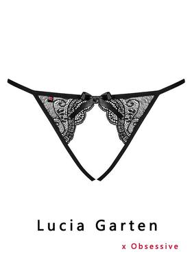 obsessive波兰进口三角内裤透明网女士丁字T裤蕾丝性感丁字裤绑带