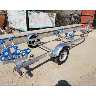 橡皮艇皮劃艇專用拖車 沖鋒舟拖車 游艇巡邏艇拖車