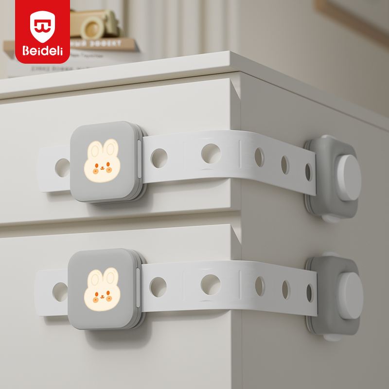 宝宝安全锁防护抽屉锁儿童柜门锁扣冰箱门锁婴儿防夹手开 柜子