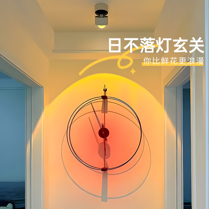 日落灯玄关壁画网红夕阳日不落射灯嵌入式走廊过道氛围灯可调角度
