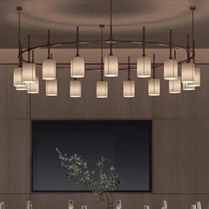 新中式餐厅包厢吊灯酒店饭店中国风餐饮包间吊灯豪华大气客厅灯具