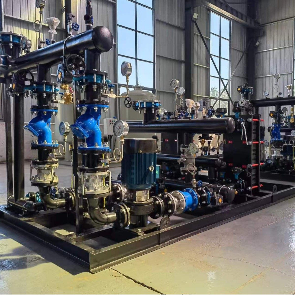 ·板式换热器工厂办公楼小区采暖空调用全不锈钢水水板式换热器