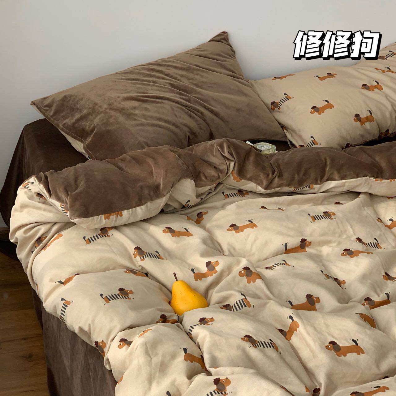 A类母婴级双层纱棉加绒四件套