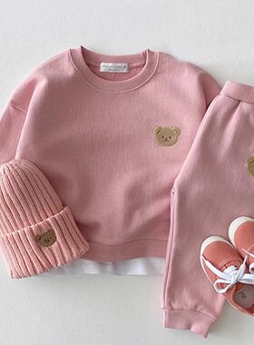 韩版春款儿童套装2026时尚男女儿童卫衣套装儿童春季运动套装a