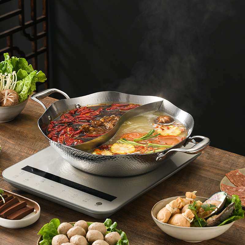 意铂仕304不锈钢加厚三层钢荷叶内外锤纹酒店火锅店商用鸳鸯锅锅,3C数码配件,其它配件,淘宝优惠券,粉丝福利购,淘宝优惠卷