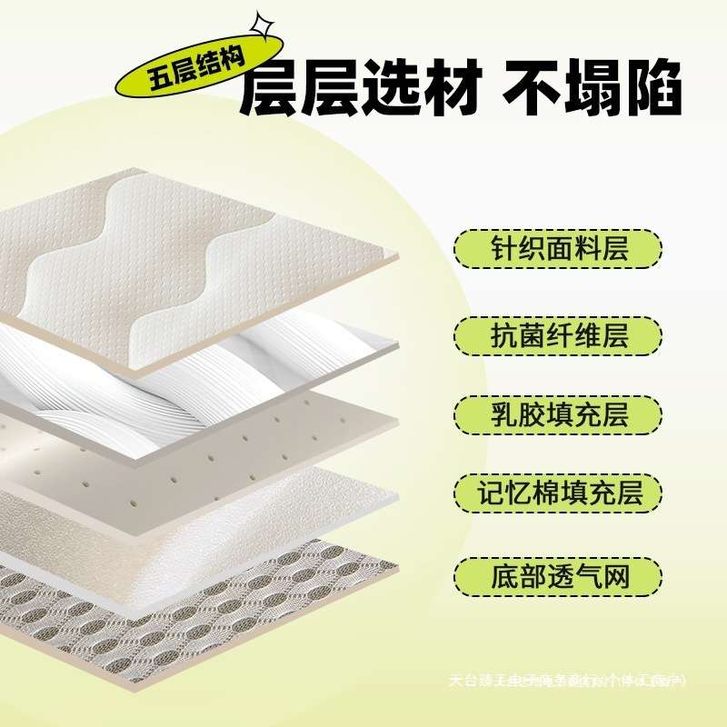 W3TK乳胶床垫软垫宿舍学生单人榻榻米加厚海绵垫子硬租房HCDS