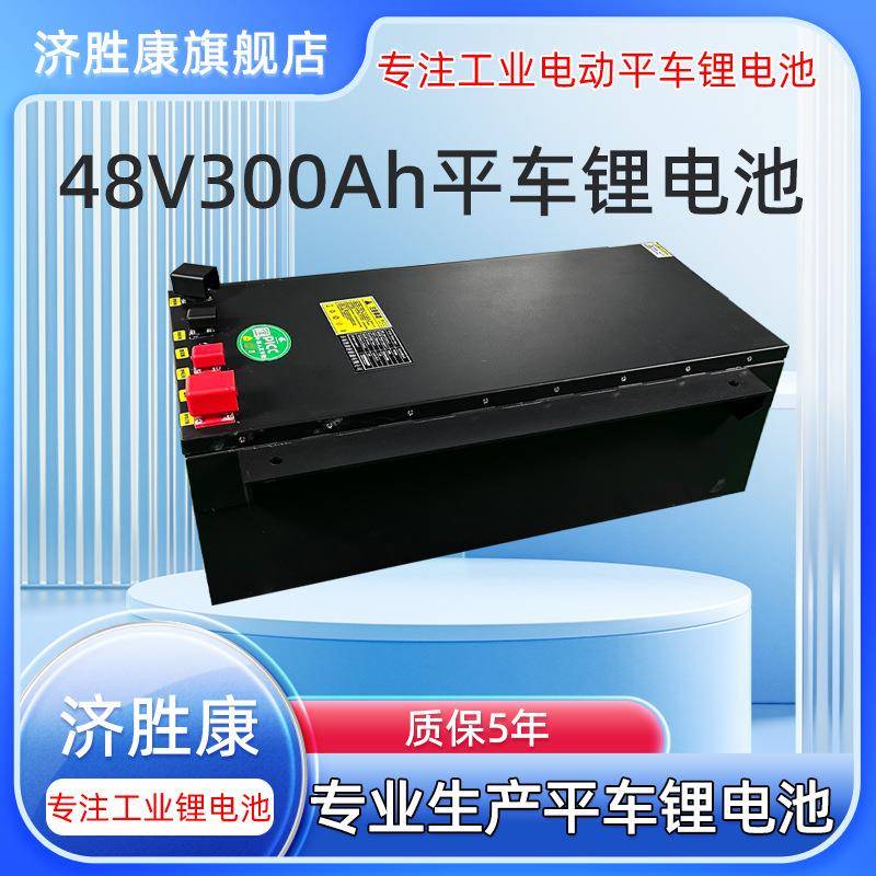 工业电动平板车锂电池48V300Ah磷酸铁锂三元无轨电动地平车锂电池