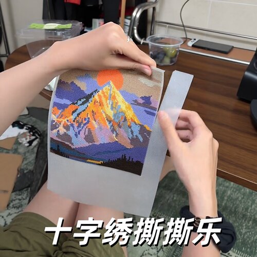十字绣撕撕乐网格片手工diy