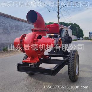 推车自6寸柴油水 吸泵接力571水泵抽压井引水水泵