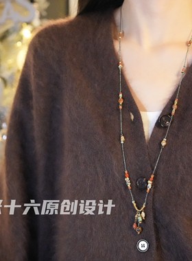 张十六锦鱼铜合金新中式毛衣链