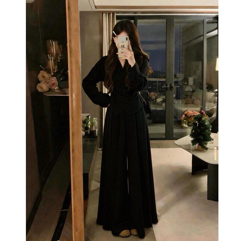 大码女装2026春夏季超火搭配一整套高级感薄款收腰衬衫两件套装裙