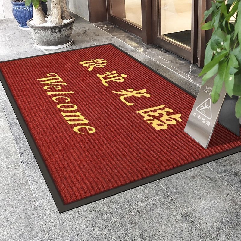 欢迎光临进门地毯迎宾门垫入户门商用地垫吸水大门口定制电梯脚垫